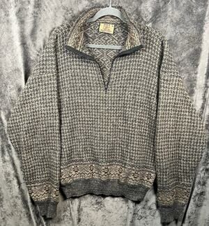 Vintage TSR Outdoors USA Wool Blend Quarter Zip Sweater Southwestern XL